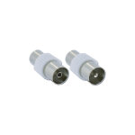 2 raccords coaxial 9. 52 mm male / male + femelle / femelle 2 raccords coaxial 9. 52 mm male / male + femelle / femelle