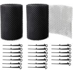 2 rouleaux de 600cmx18cm de filets de protection de toit, filtres de goutti�re avec 20 clips, adapt�s ...