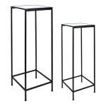 Paris prix - lot de 2 sellettes design 'felicity' 90cm noir & blanc