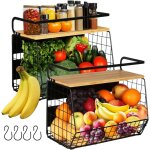2 sets etagere magnetique frigo & porte - �pices 2 in 1 range legumes cuisine, rangement et organisation ...
