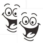 2 stickers � poubelle � wc, autocollants amovibles frigo / salle de bain / cuisine