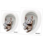2 stickers wc �tanches motifs d�coratifs, pour abattant / r�servoir, faciles � poser / enlever - 2530cm ...