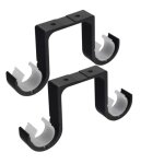 2 supports mur / plafond pour tringle 28?33 mm - alliage antirouille, double fixation, robuste et design ...