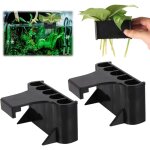 2 support plantes aquarium, 5 trous bo�te jardini�re plastique plantes aquatiques support tasse suspendu ...