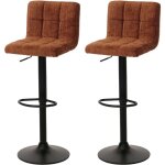 [jamais utilis] lot de 2 tabourets de bar hhg - 847, tabouret de bar, rglable en hauteur pivotant, ...