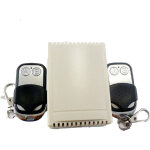 Avec 2 t�l�commandes ev1527, relais temporis� sans fil 433m dc 12v, 1sec - 130hrs r�glable