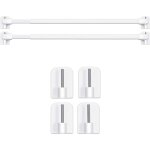 2 tringles  rideau mtalliques extensibles avec 4 crochets - sans perage ni vis - rglable 30 - 50cm ...