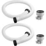 2 tuyaux de pompe � sable pour piscine hors sol (150 x 3, 8 cm) pour syst�me de filtration au sel. compatibles ...