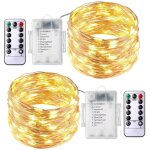 2 x 50leds guirlande lumineuse a pile, 5 m�tre micro argent c�ble 3aa op�ration batterie �tanche avec ...