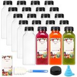 20 bouteilles de jus vides en plastique 12 oz avec bouchons, d'eau réutilisables, récipients transparents ... 20 bouteilles de jus vides en plastique 12 oz avec bouchons, d'eau réutilisables, récipients transparents ...