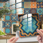 20 feuilles (15 x 15 cm) de stickers muraux mandala - pvc - imperm�able - con�u pour la cuisine, la garde ...