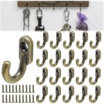 20 mini crochets muraux rustiques bronze + vis, crochet cl�s r�tro derri�re porte cuisine salon
