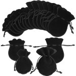 20 pcs 7x9cm 9x12cm pochettes sac en noir velvet pochettes pochon bijoux avec cordon pochettes  bijoux ...