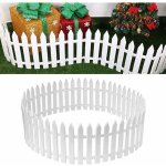 20 pcs arbre de nol clture en plastique blanc palissade arbre de nol maison jardin dcoration de fte ...