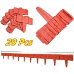 20 pcs bordure de jardin bordure de pelouse de jardin cl�ture bordure gris bords de pelouse de jardin ...