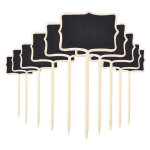 20 pcs tiquettes de plantes en bois, mini tiquettes de plantes tableau noir, pour plante d'intrieur ...