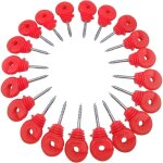 20 pcs isolateur cloture electrique a visser, isolateur cloture electrique pour grillage piquet fer, ...