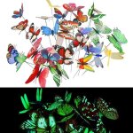 20 pcs papillons de jardins color� et 10 pcs libellules de jardin sur b�tons, papillons de jardin d�co ...