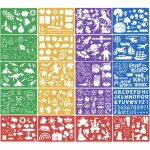 20 pcs pochoirs de peinture, pochoirs pour dessin et peinture, pochoir de dessin en plastique, pochoirs ...