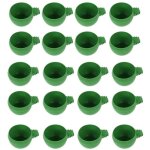Fitags - 20 pièces abreuvoir mangeoires alimentateur à oiseaux en plastique bol tasse alimentaire nourriture ... Fitags - 20 pièces abreuvoir mangeoires alimentateur à oiseaux en plastique bol tasse alimentaire nourriture ...