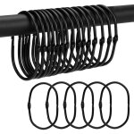 20 pices anneaux rideaux douche en mtal, grands anneau rideau douche de 67 mm pour ouverture, anneaux ...