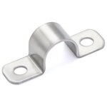 20 pi�ce clips c�ble 2 trous fixation pour tube acier inoxydable 304 accroche cable taille mini fixation ...