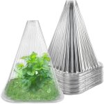 20 pices cloches pour plantes de jardin, 22cm x 19cm couvercle de cloche en plastique pour plante mini ...