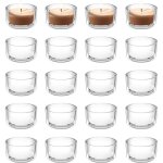 20 pi�ces photophore bougie, bougeoir verre 4, 6 x 2, 5 cm, porte bougie d�corative � chauffe plat, bougeoir ...
