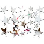 20 pi�ces star forme miroir autocollants forme �toil�e miroir autocollants mural etoile acrylique wall ...