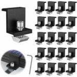 20 pices supports de panneau solaire, 30 mm fixation panneau solaire, kit panneau solaire, pour rail ...