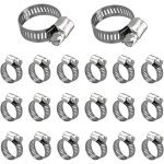20 pi�ces tuyau pinces collier serrage inox 13 - 19 mm r�glable collier serrage collier de serrage robuste ...