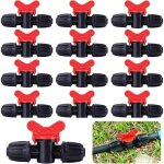 20 pices vanne commutateur d'irrigation goutte tube d'irrigation pe 16 mm raccords verrouillage barbels ...