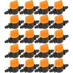20 pices vanne de tubes d'irrigation, soupape d'irrigation goutte  goutte 1 / 4 de pouce barbel vanne ...