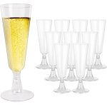20 pi�ces verres � champagne, fl�tes � vin empilables, r�utilisables, transparentes et �l�gantes, 150ml ...
