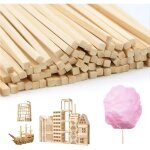 200 b�tonnets carr�s en bois, b�tonnets � barbe � papa, 30 cm x 4 x 4 mm, pour loisirs cr�atifs, menuiserie, ...