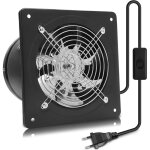 200 mm ventilateur extracteur d'air avec interrupteur, 8 inch 1050m� / h ventilateur extraction cuisine ...