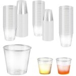 200 pcs 30ml verre a shot, verrine plastique aperitif, gobelet verrines plastiques rutilisable, verres ...