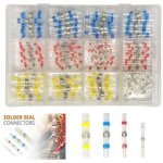 200 pices joint de soudure connecteur bout de fil isols, 4 tailles 26 - 10 awg avec gaine thermortractable, ...