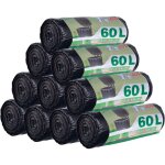 200 pi�ces 50l - 60l sacs poubelle anti - fuite ultra r�sistant poign�es lien coulissants lot de 10 rouleaux ...
