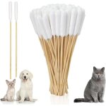 200 pi�ces coton tige avec bo�te de rangement, coton tige longs, coton tige chien, nettoyage oreille ...