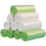 200 sacs poubelles biodgradables, sacs poubelles compostables biodgradables de 20 litres d'paisseur ...