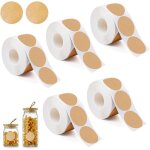 2000 pi�ces �tiquettes rondes autocollantes en kraft brun naturel, 25mm vierges �tiquettes autocollantes ...