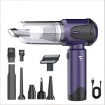 20000pa aspirateur sans fil, 4 en 1 aspirateur de voiture portable, aspirateur et souffleur avec moteur ...