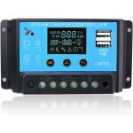 20a contr�leur de charge r�gulateur panneau solaire affichage led 12 - 24v, r�gulateur batterie panneau ...