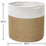20cm pot de fleurs de avec doublure, panier de rangement tiss en coton cache pot plante interieur pour ...