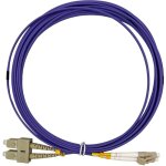 Elfcam - 20m c�ble � fibre optique om4 lc / pc � sc / pc multimode duplex, jarreti�re fibre optique 50 ...