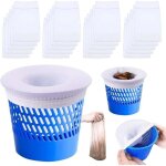 20pcs chaussettes de skimmer de piscine, pool skimmer socks pour panier, filtre skimmer piscine nylon ...