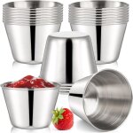 20pcs tasses � sauce en acier inoxydable 75 ml sauce � condiments trempettes sauces bol pour barbecue ...