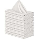 20x serviettes de table coton 48x48cm, serviettes de table en tissu lavable en machine, serviettes de ...