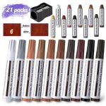 21 pcs stylos de retouche de meubles marqueur feutr� multi - usages kit de r�paration de meubles pour ...
